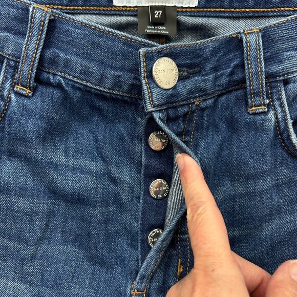 Current/Elliott The Original Straight Jeans Women's Size 27 Button Fly Denim - Picture 6 of 12